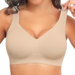 Jelly Bras for Women No Underwire, Supportive Wireless Comfort Bra, Full Coverage Back Smoothing Bra