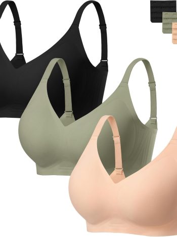 Jelly Bra for Women No Underwire Comfort Seamless Bras Push Up Wireless Bras Full Coverage Bralettes