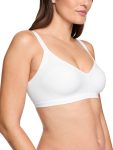 Womens Blissful Benefits Women's Underarm-Smoothing with Seamless Stretch Wireless Lightly Lined Comfort Bra